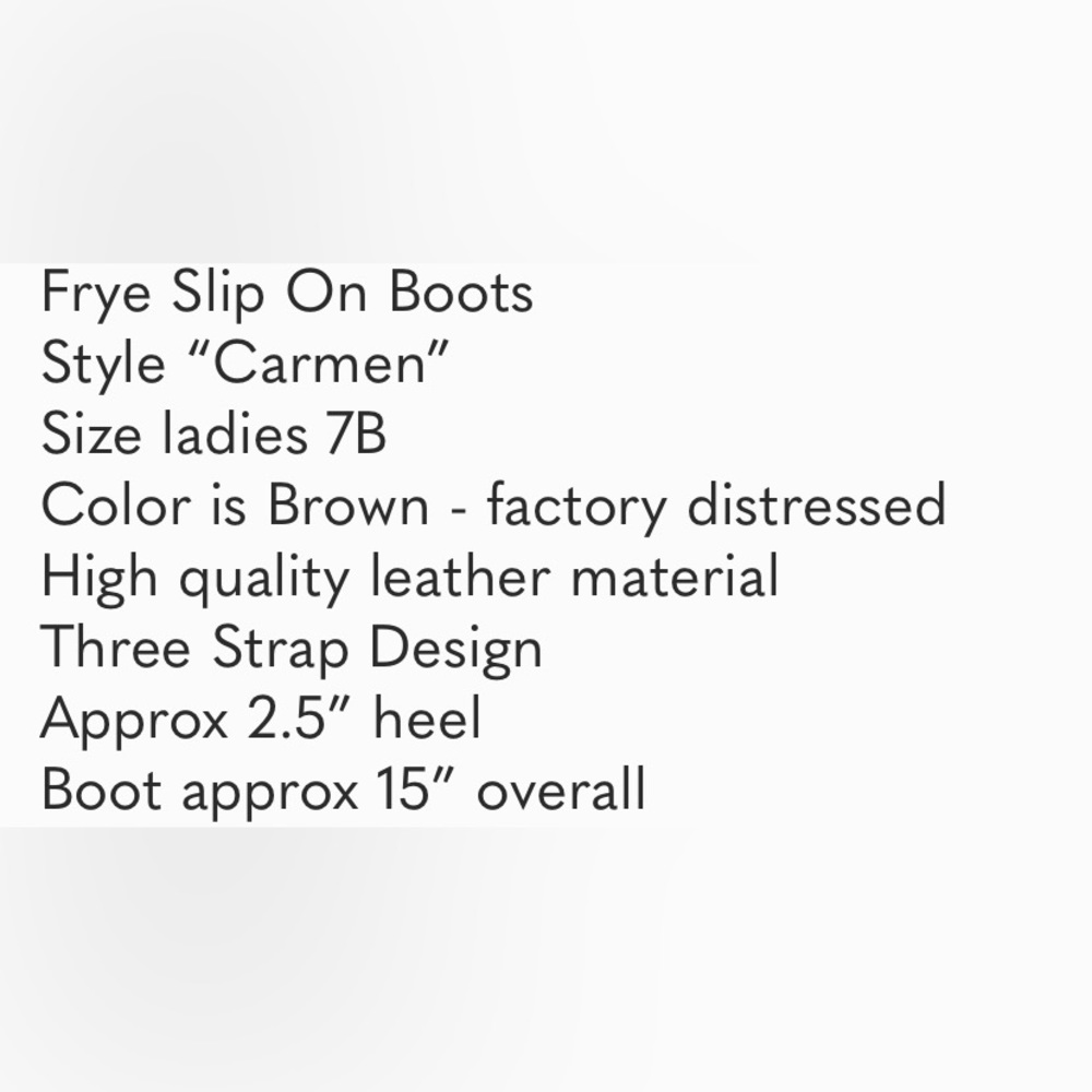 FRYE Ladies Carmen Boot - Size 7B - Picture 7 of 8